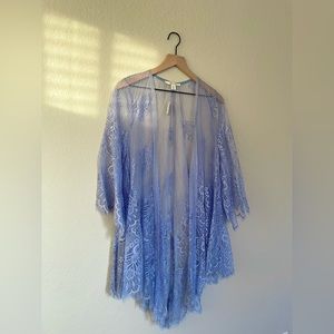 Light blue lace kimono